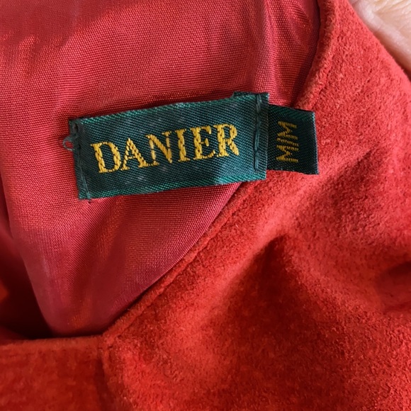 VINTAGE DANIER Genuine Leather Suede Lace Up Back Dress - Picture 7 of 11